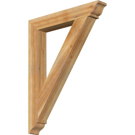 Ekena Millwork Traditional Traditional Rough Sawn Bracket, Western Red Cedar, 4"W x 28"D x 36"H BKT04X28X36TRA01RWR